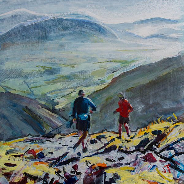 Fell Runners, Blencathra Print
